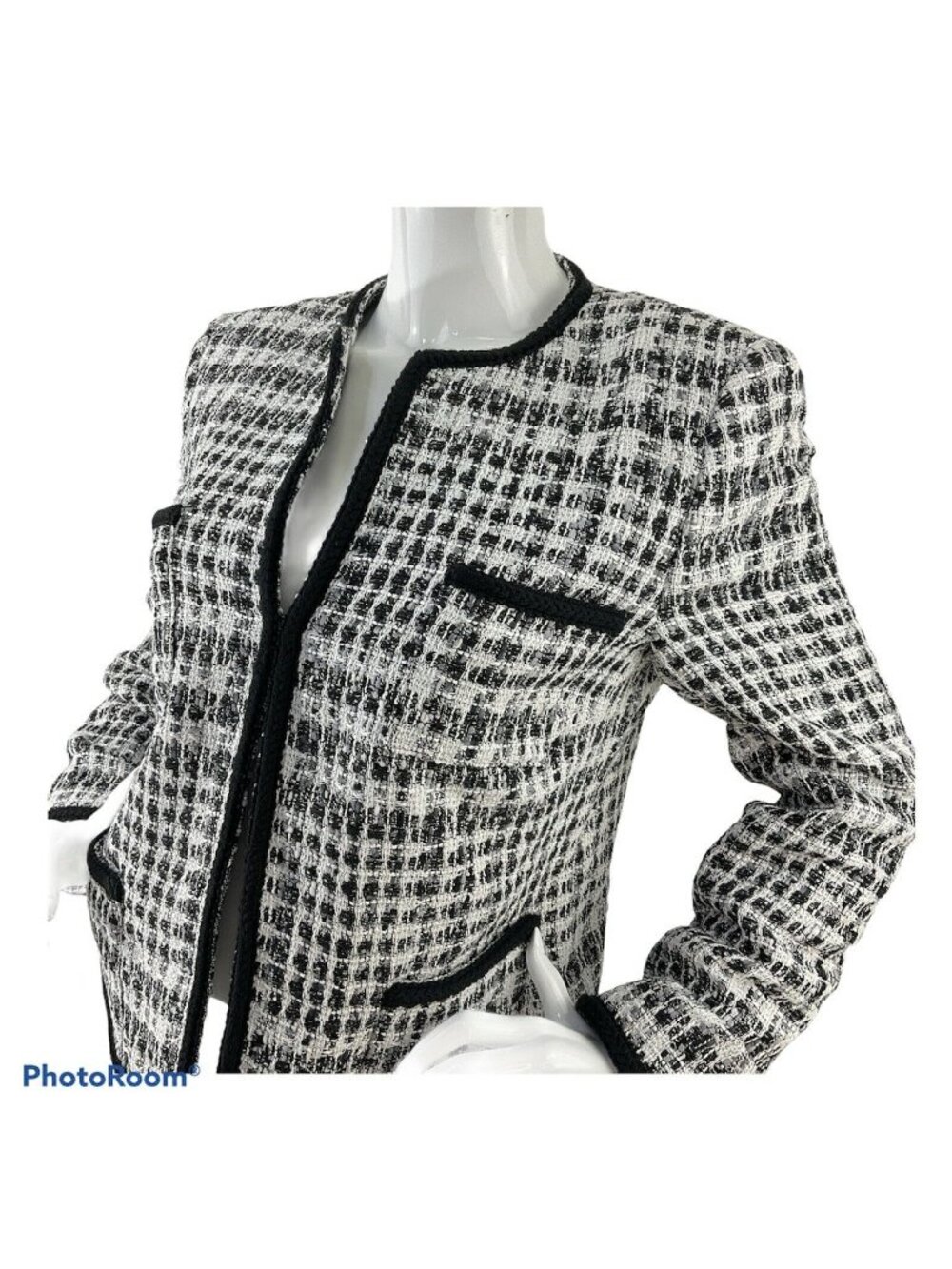 Brooks Brothers Jacket Women Sz 12 Woven in Italy Checked Tweed Boucle $498 Nwt
